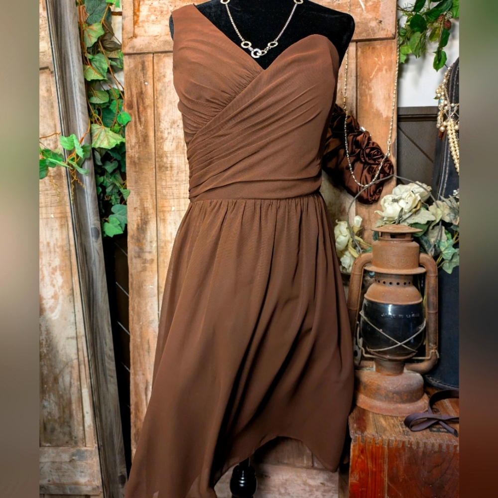 NWT  Alfred Angelo espresso dress.